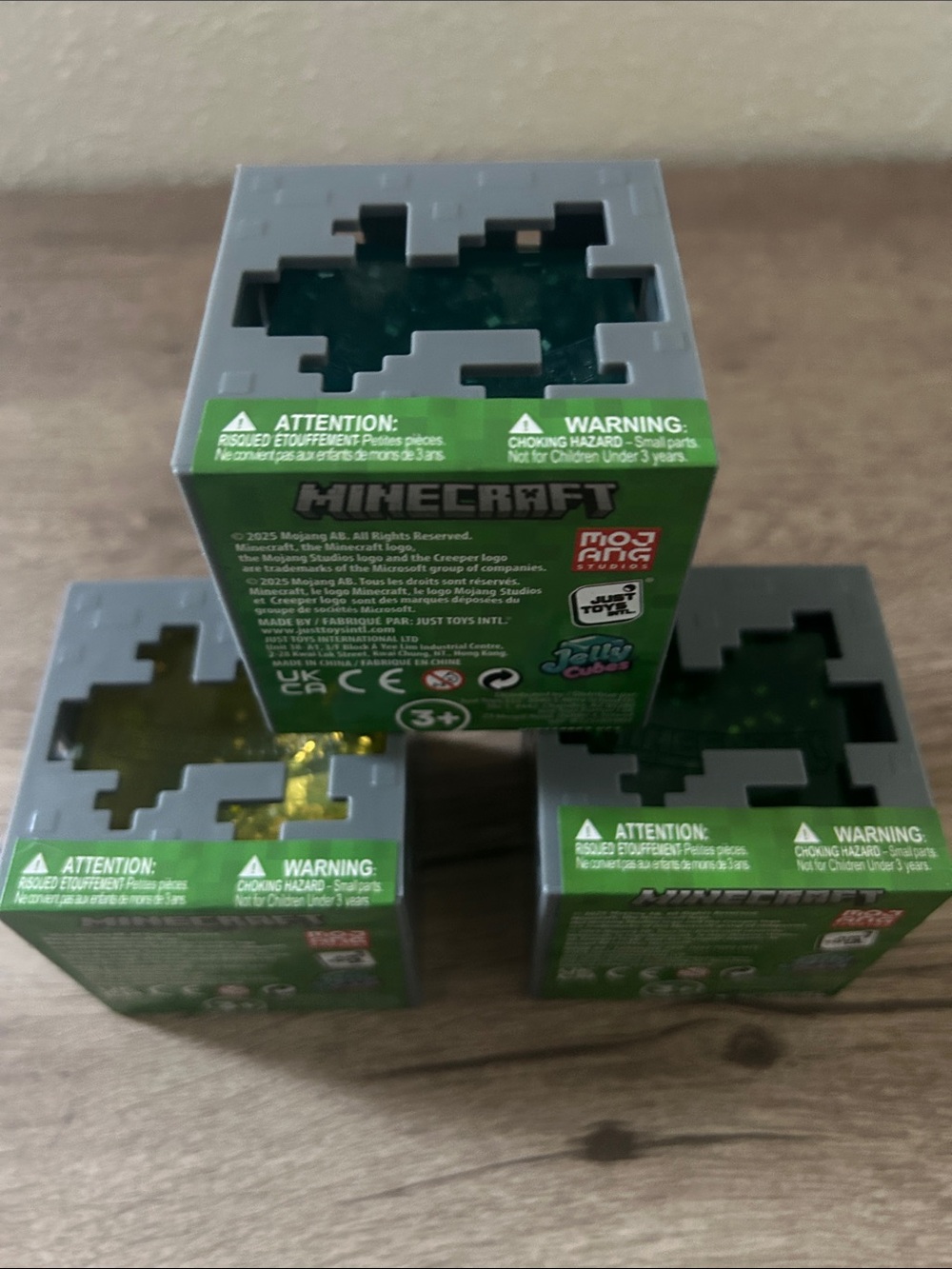 MINICRAFT Jelly Cubes Blind Box - Green Packaging bundle set of 3